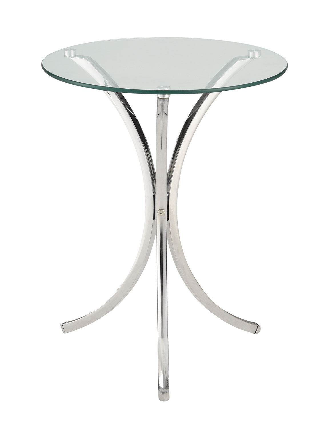 Coaster home furnishings modern contemporary round clear tempered glass end table hotsell